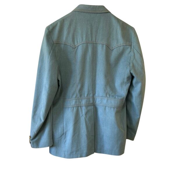 Vtg Panatela Levi's Western Denim Sport Coat Size 42L 70s Country - Picture 4 of 8